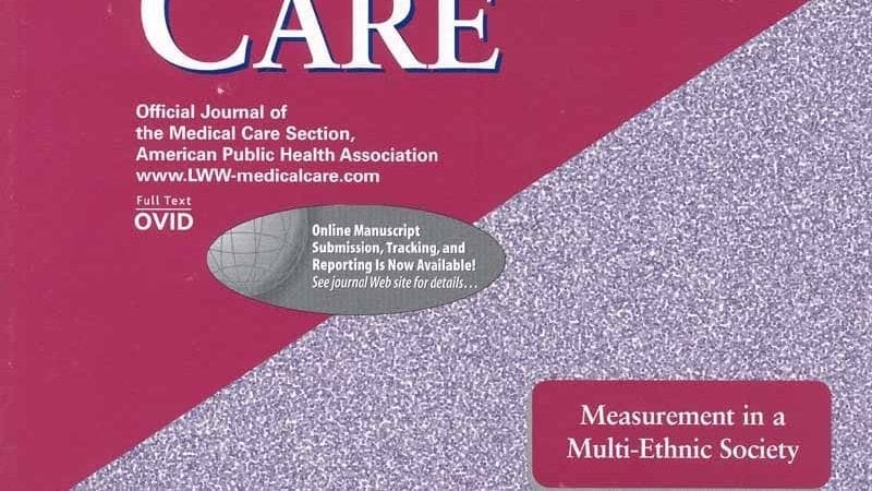 The cover of the Journal Medical Care